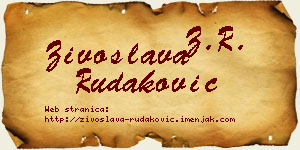 Živoslava Rudaković vizit kartica